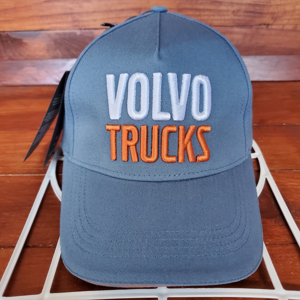 Volvo Trucks Hat Cap Strap Back Men Skyway Blue‎ Embroidered One Size New